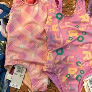 SET OF 2 TODDLER GIRL ROXY SWIMSUITS